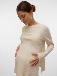 MAMA.LICIOUS Krój regularny Okrągły dekolt Góra -Birch - 20021771