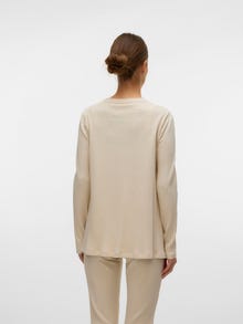 MAMA.LICIOUS Krój regularny Okrągły dekolt Góra -Birch - 20021771