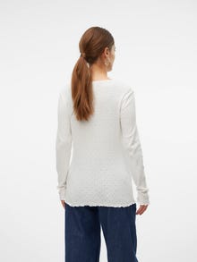 MAMA.LICIOUS Tight fit O-pääntie Topit -Bright White - 20021809