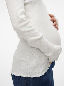 MAMA.LICIOUS Tight fit O-pääntie Topit -Bright White - 20021809