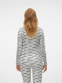 MAMA.LICIOUS Regular Fit Round Neck Top -Snow White - 20021849