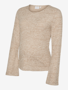 MAMA.LICIOUS Regular Fit Round Neck Top -Birch - 20021872