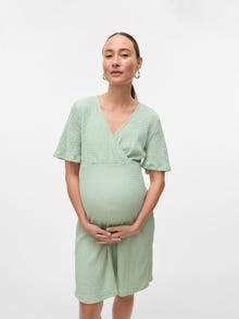 MAMA.LICIOUS MLNOVA Gravidkjole -Cameo Green - 20021927