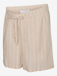 MAMA.LICIOUS Normal passform Medelhög midja Shorts -Humus - 20021944