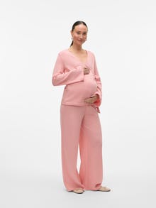 MAMA.LICIOUS Regular Fit Trousers -Desert Rose - 20021955
