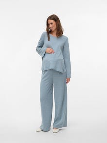 MAMA.LICIOUS Regular Fit Trousers -Tradewinds - 20021955