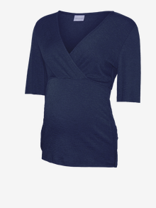 MAMA.LICIOUS Top Regular Fit Scollo a V -Navy Blazer - 20022038