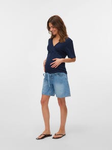 MAMA.LICIOUS Top Regular Fit Scollo a V -Navy Blazer - 20022038
