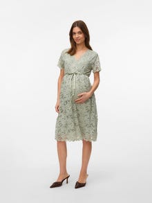 MAMA.LICIOUS MLMIVANE Zwangerschapsjurk -Aqua Gray - 20022058
