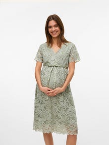 MAMA.LICIOUS MLMIVANE Zwangerschapsjurk -Aqua Gray - 20022058