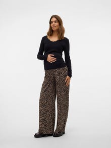 MAMA.LICIOUS Loose Fit Trousers -Moon Rock - 20022081