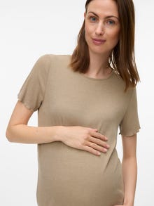 MAMA.LICIOUS Tops Corte regular Cuello redondo -Silver Mink - 20022124