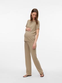MAMA.LICIOUS Normal geschnitten Rundhals Top -Silver Mink - 20022124