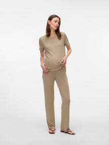 MAMA.LICIOUS Normal geschnitten Hohe Taille Hose -Silver Mink - 20022126