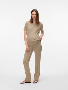 MAMA.LICIOUS Normal geschnitten Hohe Taille Hose -Silver Mink - 20022126