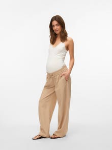 MAMA.LICIOUS Bodycon Fit V-hals Topp -Snow White - 20022196