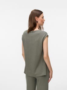 MAMA.LICIOUS Tops Regular Fit Col rond -Agave Green - 20022206