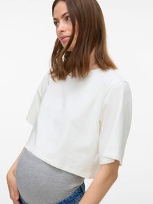 MAMA.LICIOUS Tops Regular Fit Col rond -Snow White - 20022222