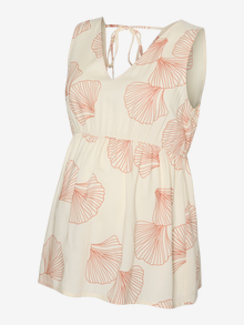 MAMA.LICIOUS Normal geschnitten V-Ausschnitt Top -Birch - 20022249