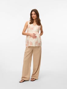 MAMA.LICIOUS Normal passform V-ringning Topp -Birch - 20022249