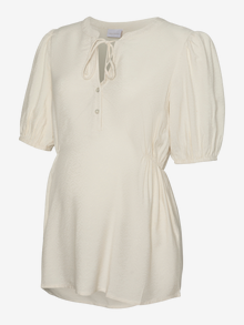 MAMA.LICIOUS Normal geschnitten Mandarin Kragen Top -Birch - 20022260