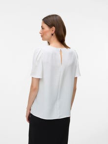 MAMA.LICIOUS Normal geschnitten Rundhals Top -Cloud Dancer - 20022317
