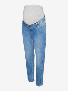 MAMA.LICIOUS Krój mom Średnia talia Jeans -Medium Blue Denim - 20022341