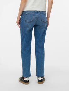 MAMA.LICIOUS Vaqueros Corte mom Cintura media -Medium Blue Denim - 20022341