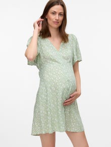 MAMA.LICIOUS VMMALBA Robe de Maternité -Reseda - 20022354
