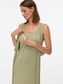 MAMA.LICIOUS MLHARLOW Sukienka Ciążowa -Fog Green - 20022359