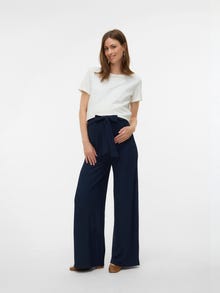MAMA.LICIOUS Wide Leg Fit Trousers -Navy Blazer - 20022378
