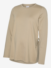 MAMA.LICIOUS Normal geschnitten Rundhals Top -London Fog - 20022436