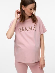 MAMA.LICIOUS Tops Regular Fit Col rond -Pale Mauve - 20022464