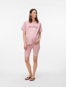MAMA.LICIOUS Tops Regular Fit Col rond -Pale Mauve - 20022464