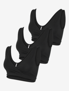 MAMA.LICIOUS MLMELISA 3-pack Amme BH -Black - 20022465