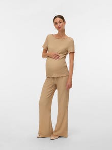 MAMA.LICIOUS Tops Corte regular Cuello barco -Sesame - 20022513