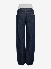 MAMA.LICIOUS Weiter Beinschnitt Jeans -Dark Blue Denim - 20022554