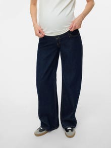 MAMA.LICIOUS Weiter Beinschnitt Jeans -Dark Blue Denim - 20022554