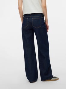 MAMA.LICIOUS Wide Leg Fit Jeans -Dark Blue Denim - 20022554