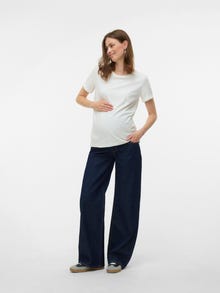 MAMA.LICIOUS Krój wide leg Jeans -Dark Blue Denim - 20022554