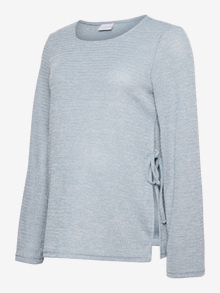 MAMA.LICIOUS Regular Fit Round Neck Top -Tradewinds - 20022628