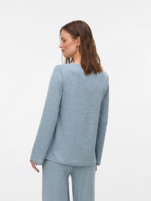 MAMA.LICIOUS Regular Fit Round Neck Top -Tradewinds - 20022628