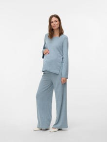 MAMA.LICIOUS Regular Fit Round Neck Top -Tradewinds - 20022628