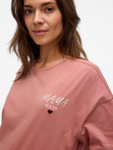 MAMA.LICIOUS Regular fit O-hals T-shirts -Cedar Wood - 20022646