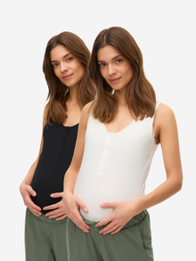 MAMA.LICIOUS Bodycon fit U-Hals Tanktop -Black - 20022678