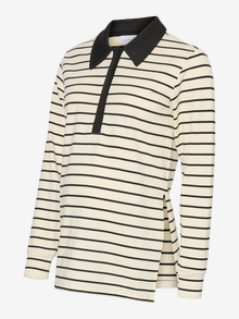 MAMA.LICIOUS Normal geschnitten Polokragen Poloshirt -Birch - 20022697