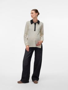 MAMA.LICIOUS Normal geschnitten Polokragen Poloshirt -Birch - 20022697