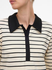MAMA.LICIOUS Normal geschnitten Polokragen Poloshirt -Birch - 20022697