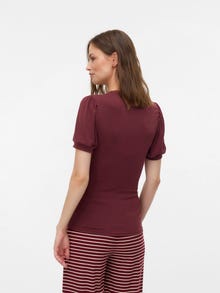 MAMA.LICIOUS Normal geschnitten Rundhals Top -Pomegranate - 20022700