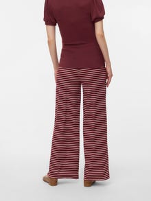 MAMA.LICIOUS Pantalons Regular Fit -Pomegranate - 20022717